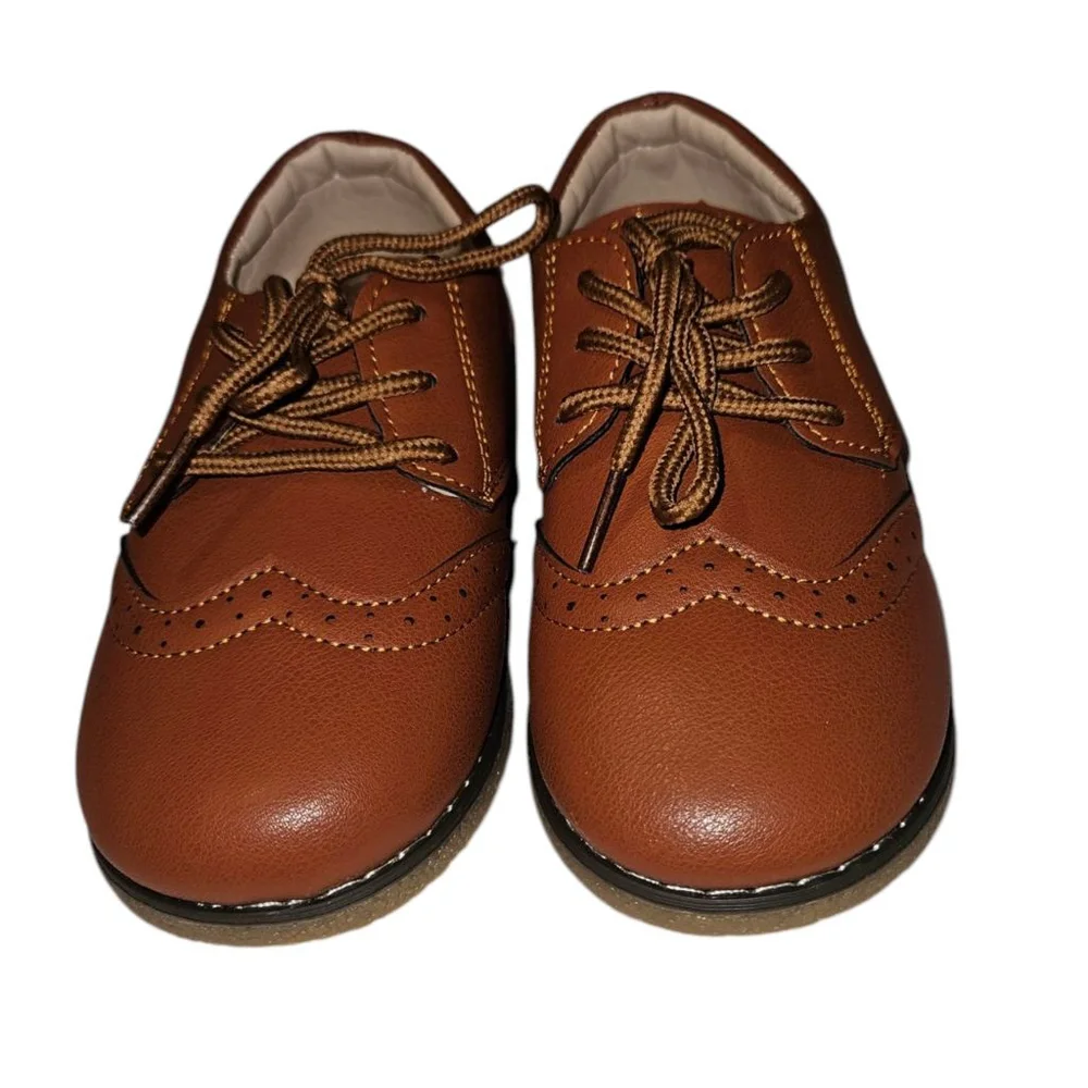 Boy's MECKIOR Brown Dress Shoes Size 30